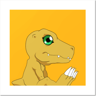 Sitting Agumon Posters and Art